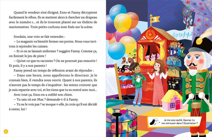 Livre roman énigme Le magasin de jouets Auzou Mlle et Coco
