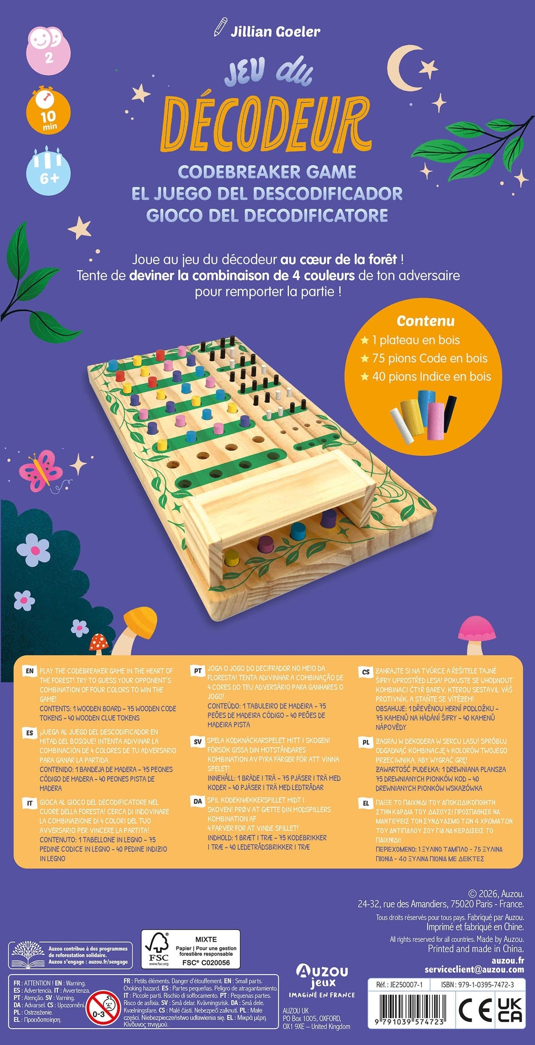 Jeu de société Jeu du décodeur Auzou Éditions Mlle et Coco