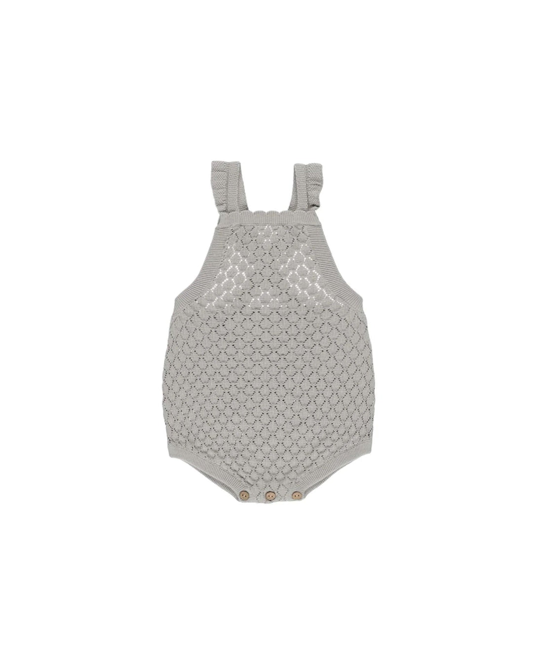 Barboteuse en tricot vert/gris seafoam Rylee + Cru Mlle et Coco