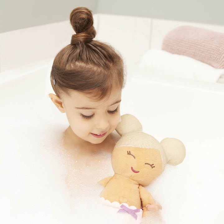 LullaBaby poupée bain serviette canard rose Mlle et Coco