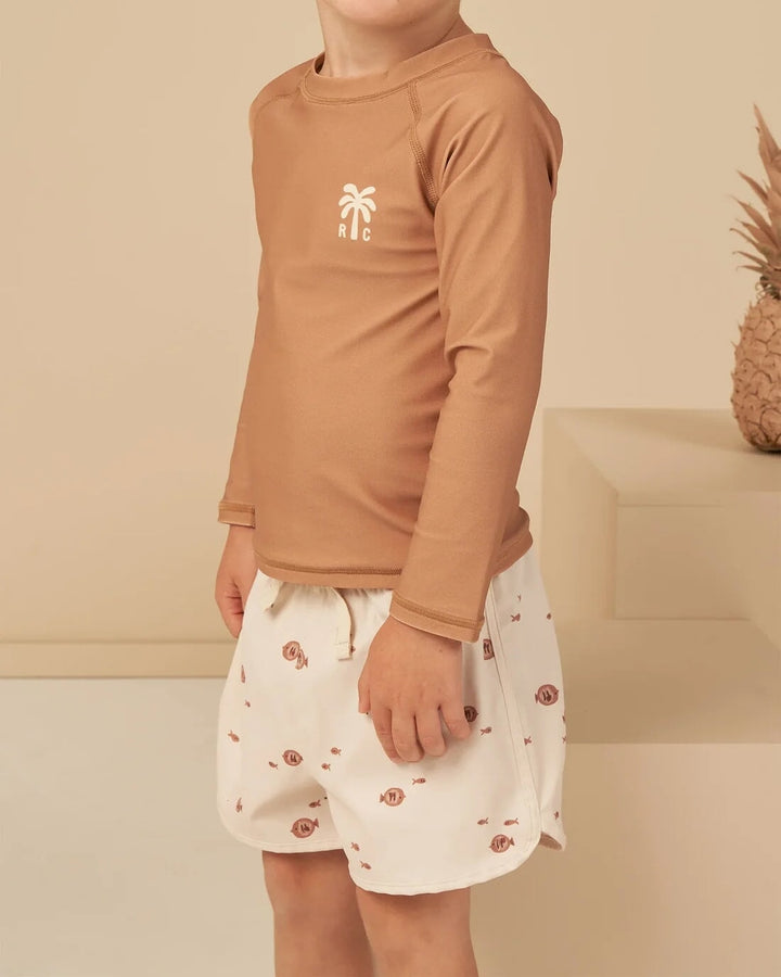 maillot de bain short crème poisson rylee + cru
