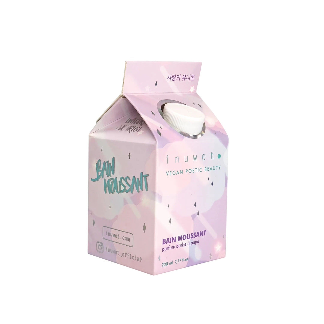 bain moussant barbe à papa gel douche Inuwet cosmétique enfant