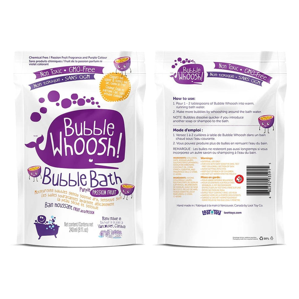 Bain moussant Bubble Woosh fruit de la passion Loot Toy Mlle et Coco