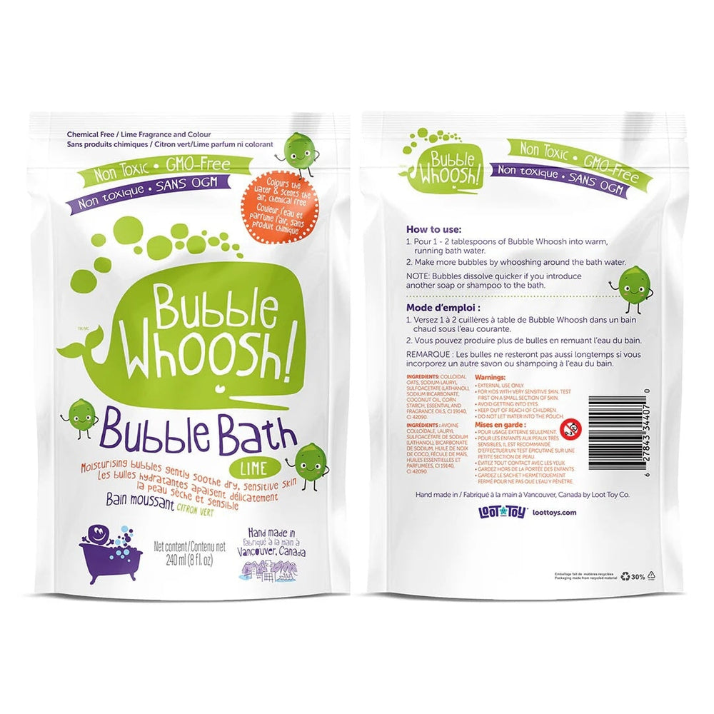 Bain moussant Bubble Woosh lime Loot Toy Mlle et Coco