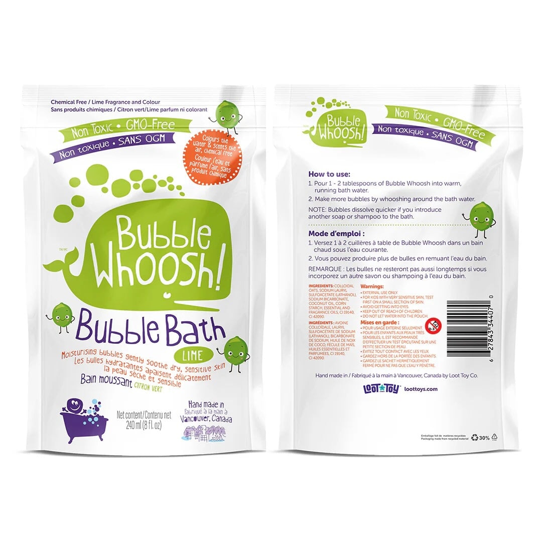 Bain moussant Bubble Woosh lime Loot Toy Mlle et Coco