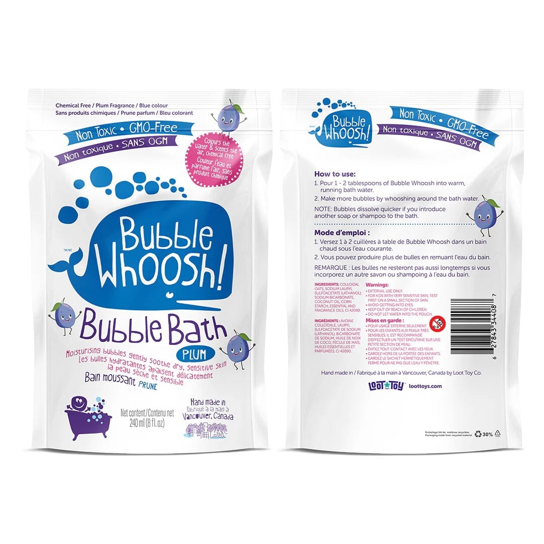 Bain moussant Bubble Woosh prune Loot Toy prune Nlle et Coco