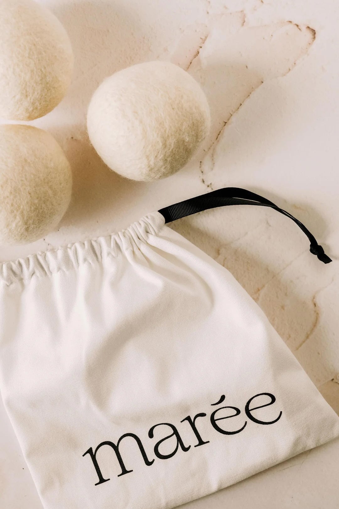 Balle de séchage en laine écologique Marée Chandelle Mlle et Coco