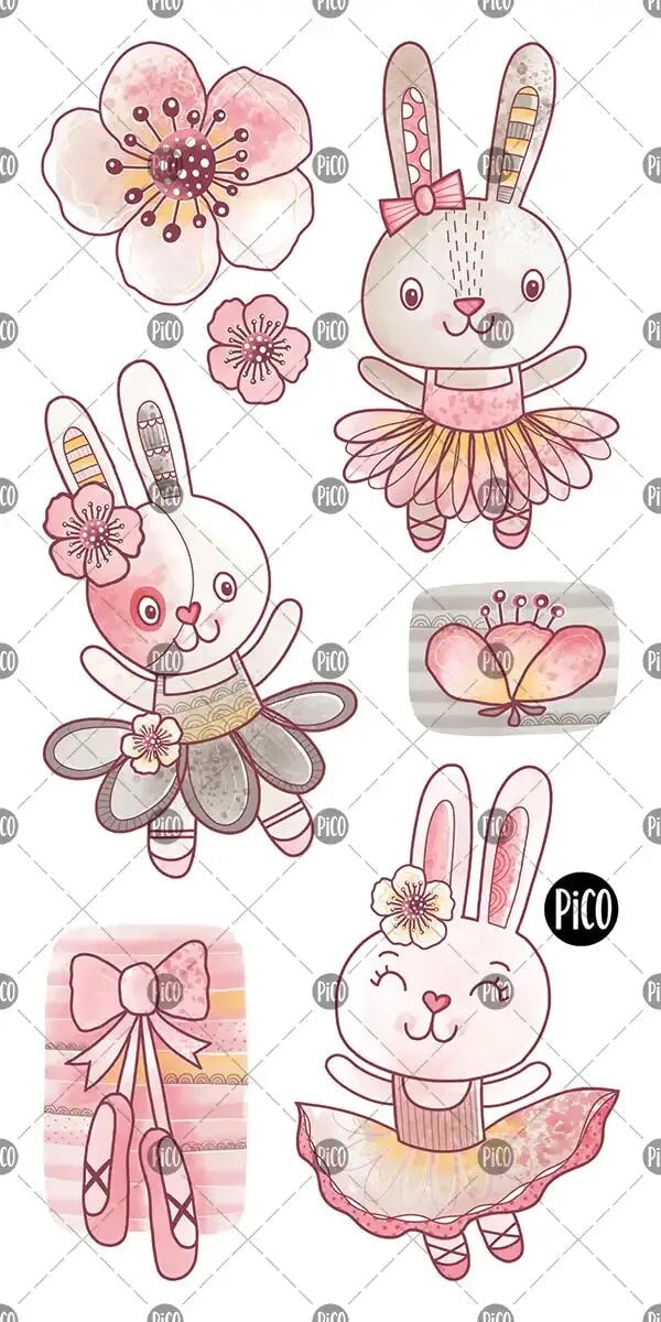 Tatouages temporaires - Lapines ballerines - Pico tatouage Jouet/jeux Pico tatouage 