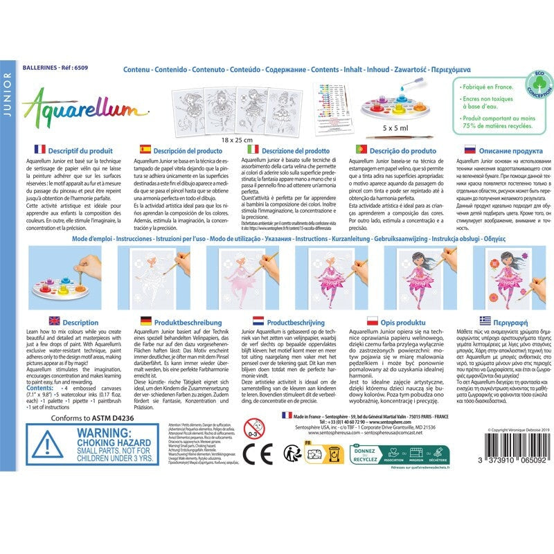 Bricolage  Aquarellum junior Ballerines Sentosphère Mlle et Coco