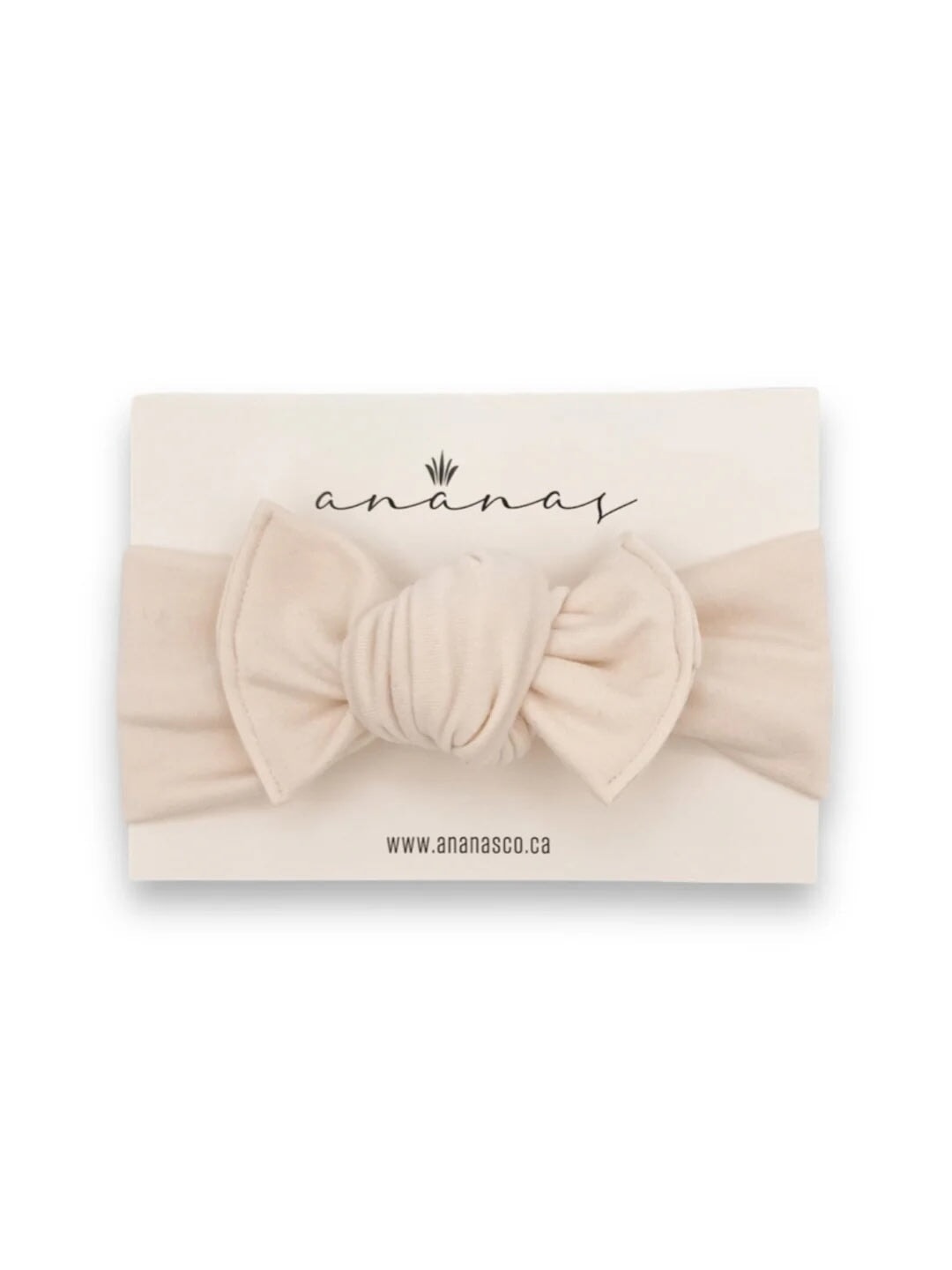 Bandeau boucle bamboo Ivoire Ananas Mlle et Coco