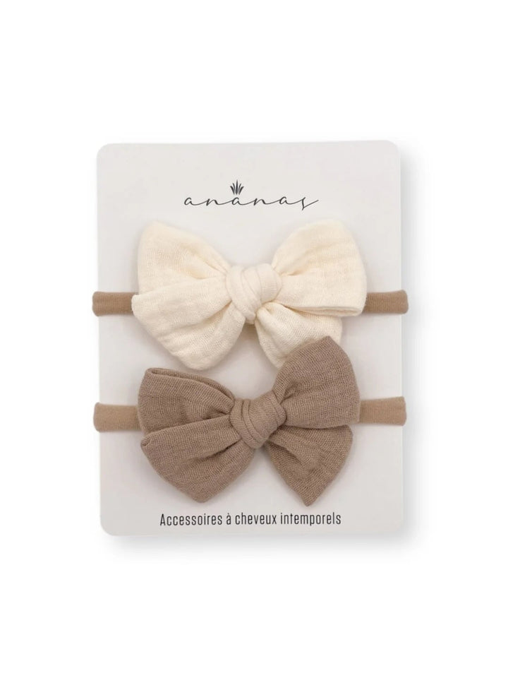 Ensemble de bandeau mousseline fille produit québécois Ananas Mlle et Coco