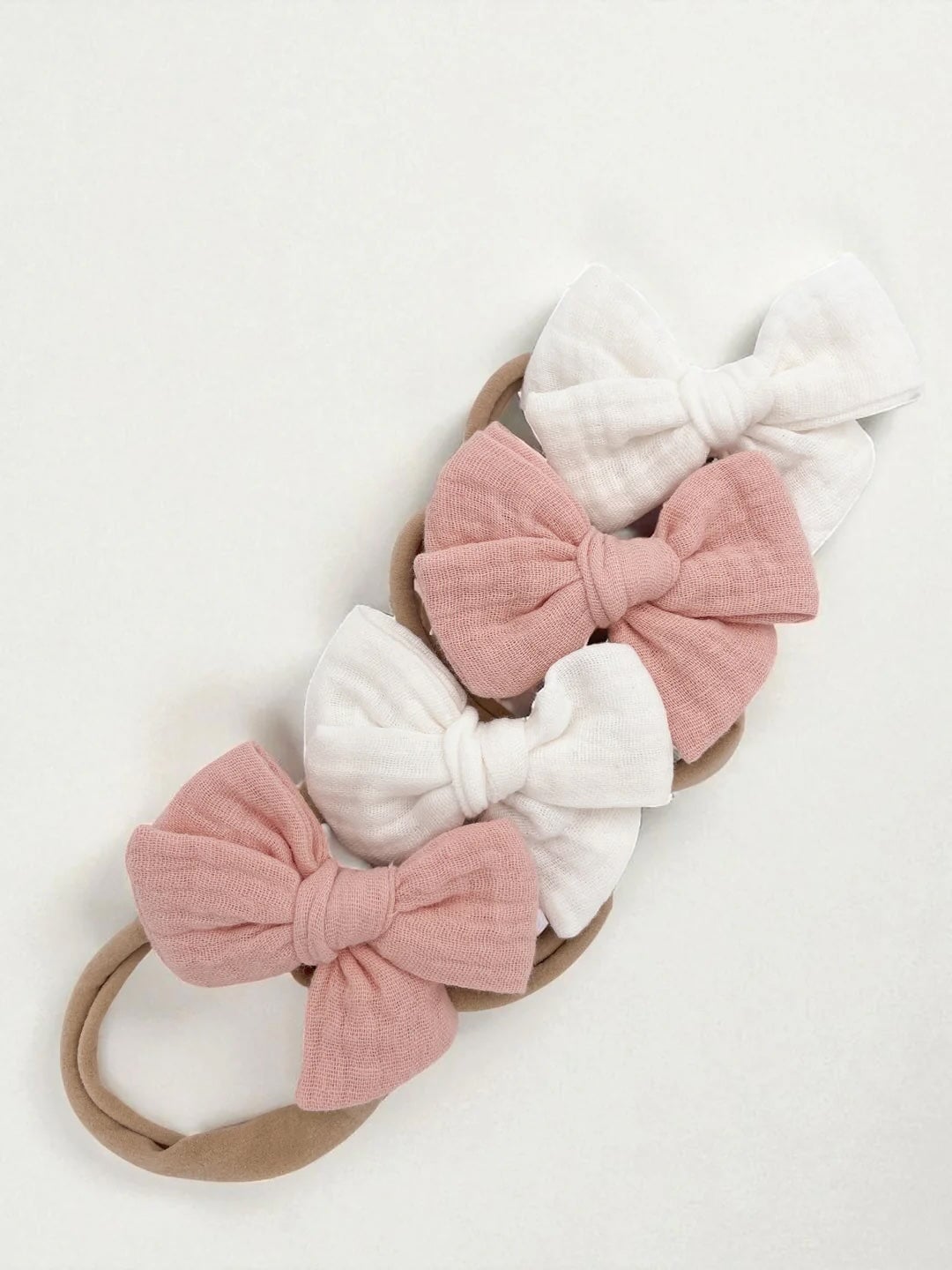Ensemble de deux bandeaux en mousseline boucles fille produit québécois Mlle et coco