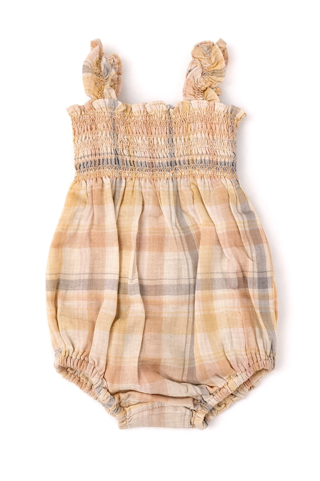 barboteuse carreaux pastel Rylee + Cru Mlle et Coco