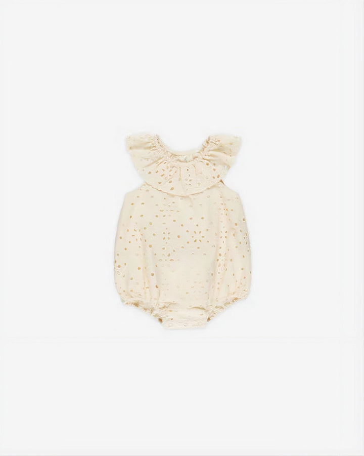 barboteuse broderie anglaise Rylee + Cru crème Mlle et Coco