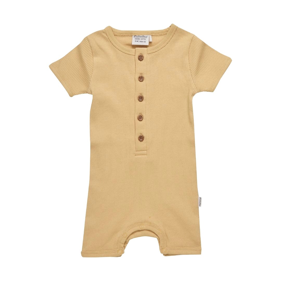 barboteuse manches courtes boutons Dijon vêtement bébé Minymo