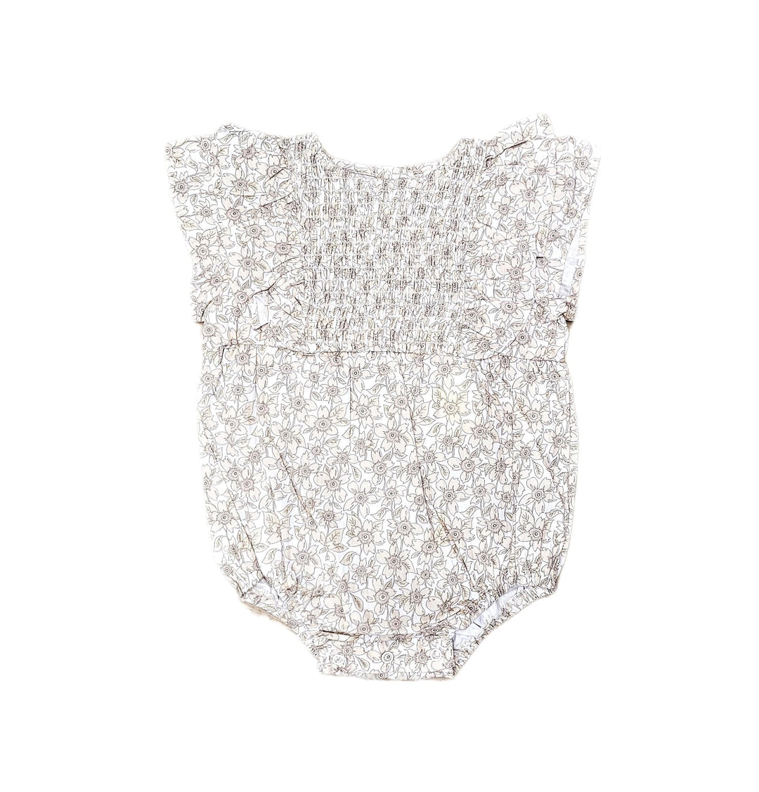 barboteuse florale avoine Noralee Mlle et Coco vêtement bébé