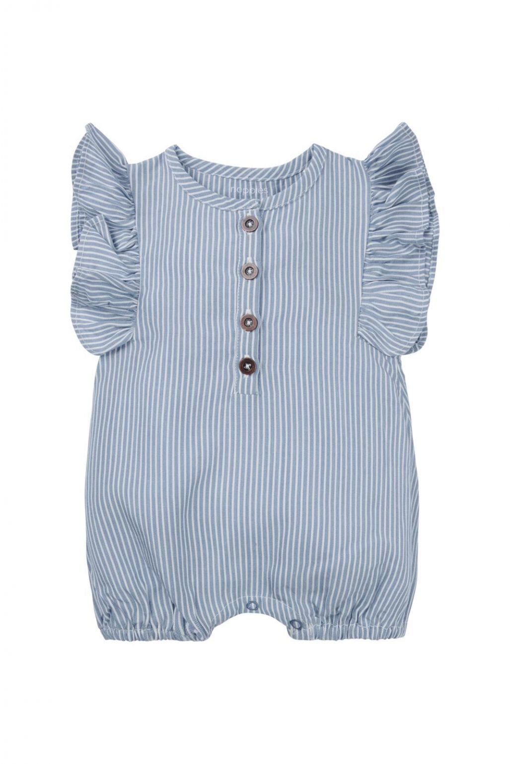 Barboteuse Noppies rayé bleu blanc Mlle et Coco bébé