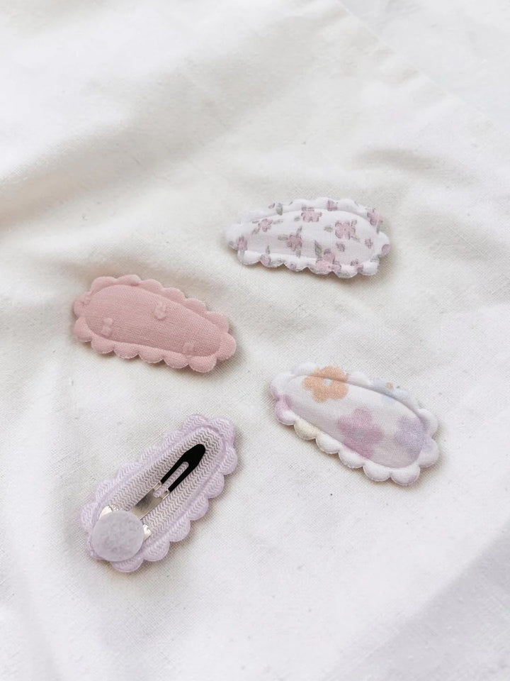 Barrette en tissus pour cheveux rosie Ananas Mlle et Coco