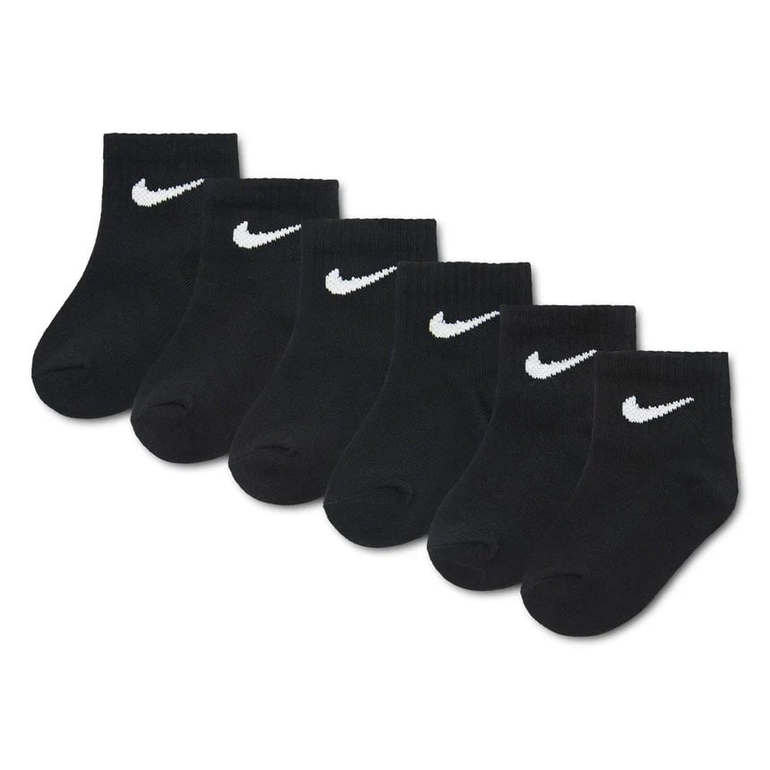 Chaussettes swoosh cheville pack de 6 noir Nike Mlle et Coco
