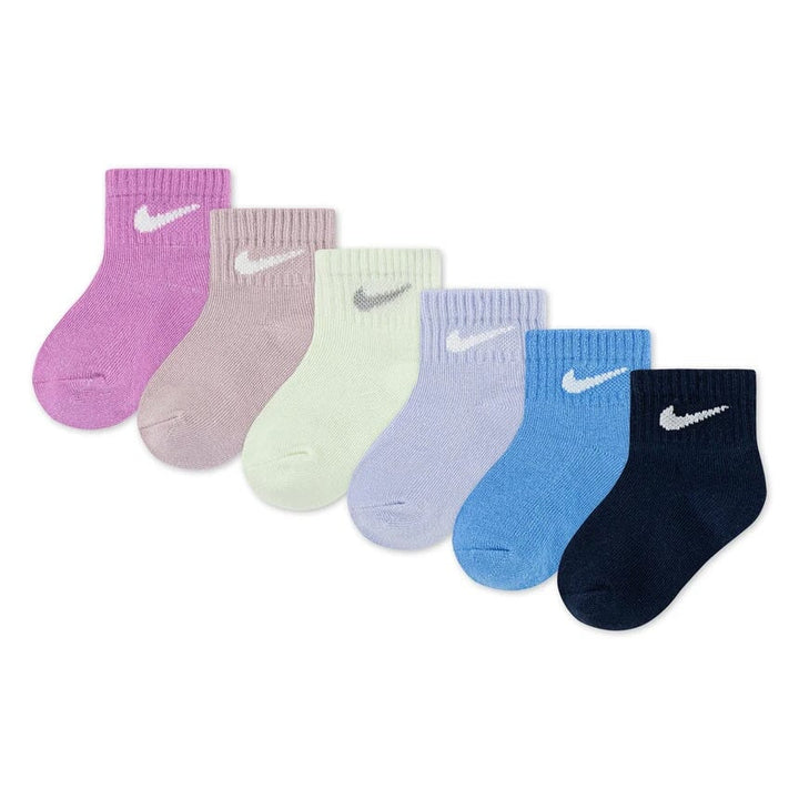 Chaussettes cheville swoosh pack de 6 rose Nike Mlle et Coco