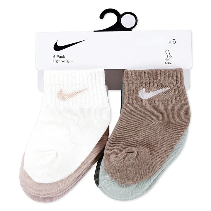 Chaussettes swoosh cheville pack de 6 ivoire Nike Mlle et Coco