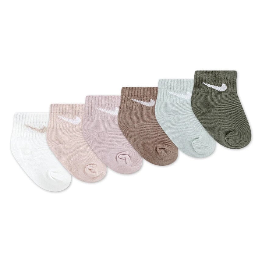 Chaussettes swoosh cheville pack de 6 ivoire Nike Mlle et Coco
