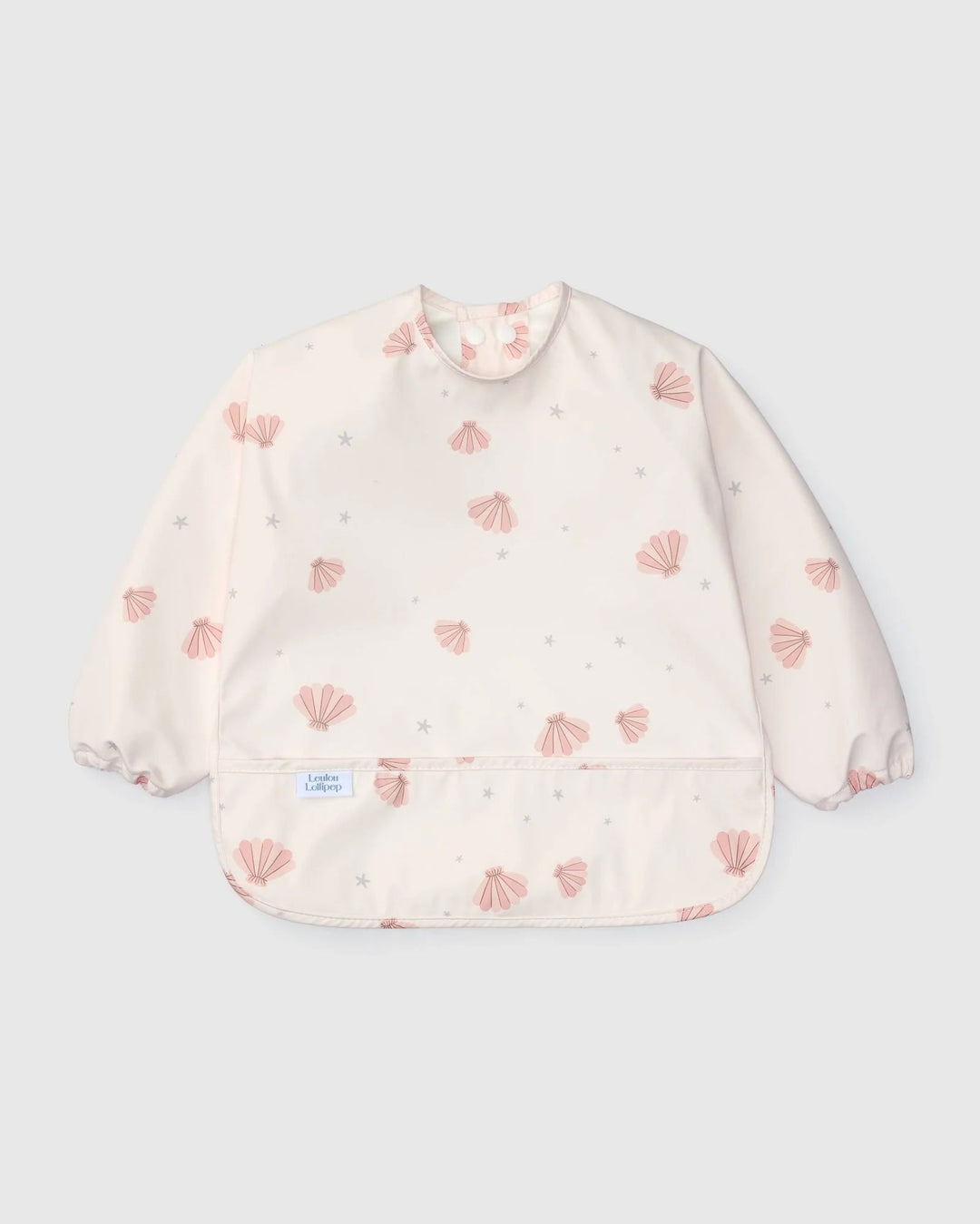 Bavoir à manches longues imperméable coquillages Loulou Lollipop Mlle et Coco