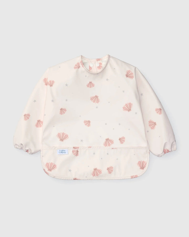 Bavoir à manches longues imperméable coquillages Loulou Lollipop Mlle et Coco