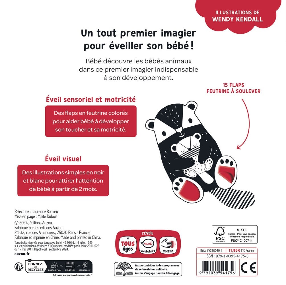 Livre texturé - Les bébés animaux - Auzou éditions Livre Auzou éditions 