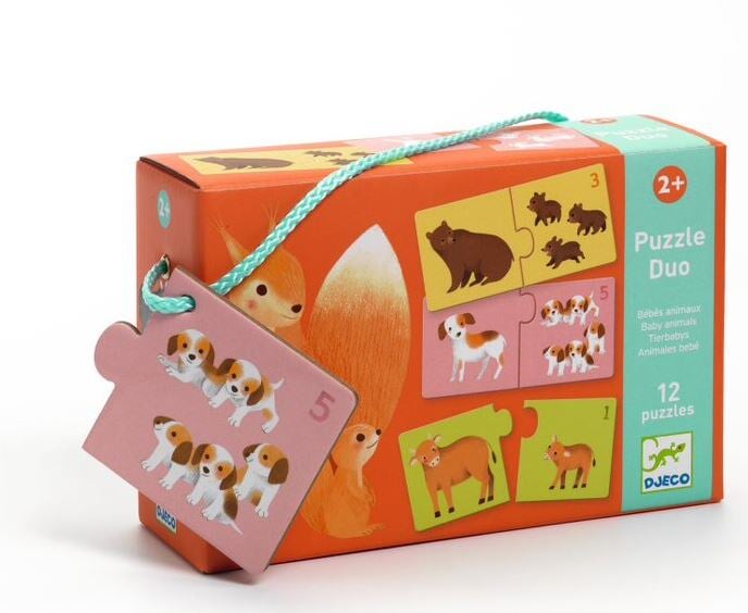 puzzle duo bébé animaux casse-tête Djeco activité enfant