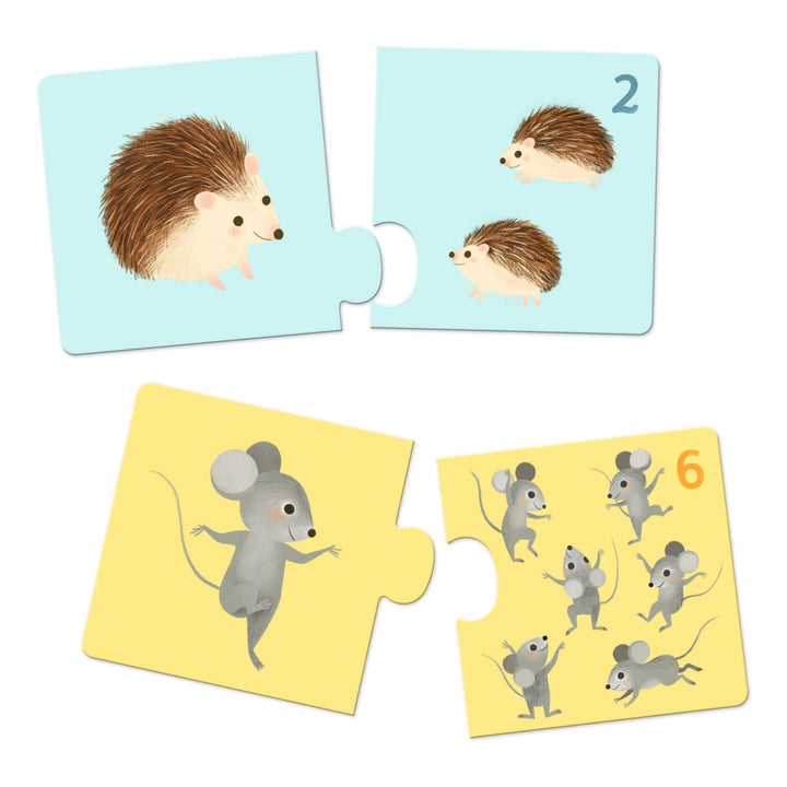 puzzle duo bébé animaux casse-tête Djeco activité enfant