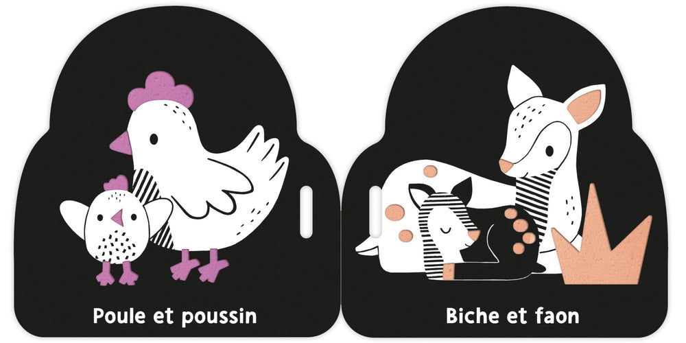 Mon premier livre poussette noir et blanc Bébés animaux  Auzou