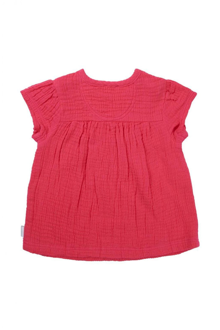 robe manches courtes Noppies framboise coton Mlle et Coco