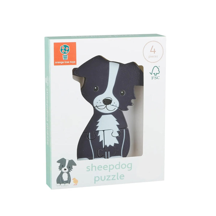Puzzle mini 4 morceaux chien de berger Orange Tree Toys Mlle et Coco
