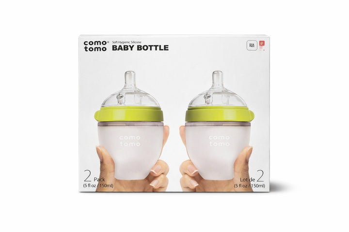 Soft Bottle 2-Pack - Green (5oz) - Comotomo