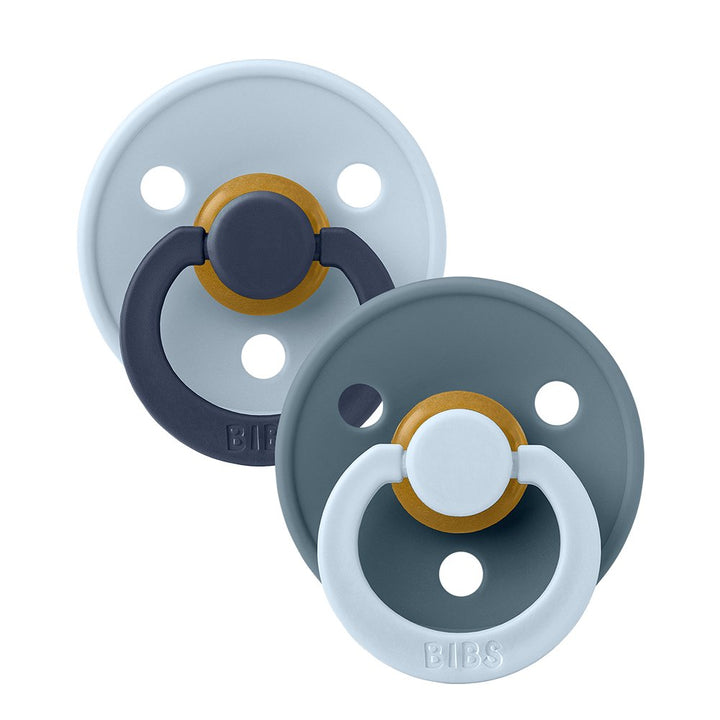 Pacifier pack of (2) - Baby blue and petrol - Bibs