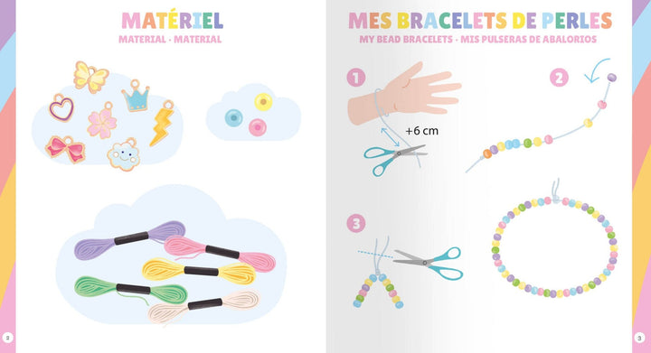 Coffret bricolage Bijoux arc-en-ciel Auzou Mlle et Coco