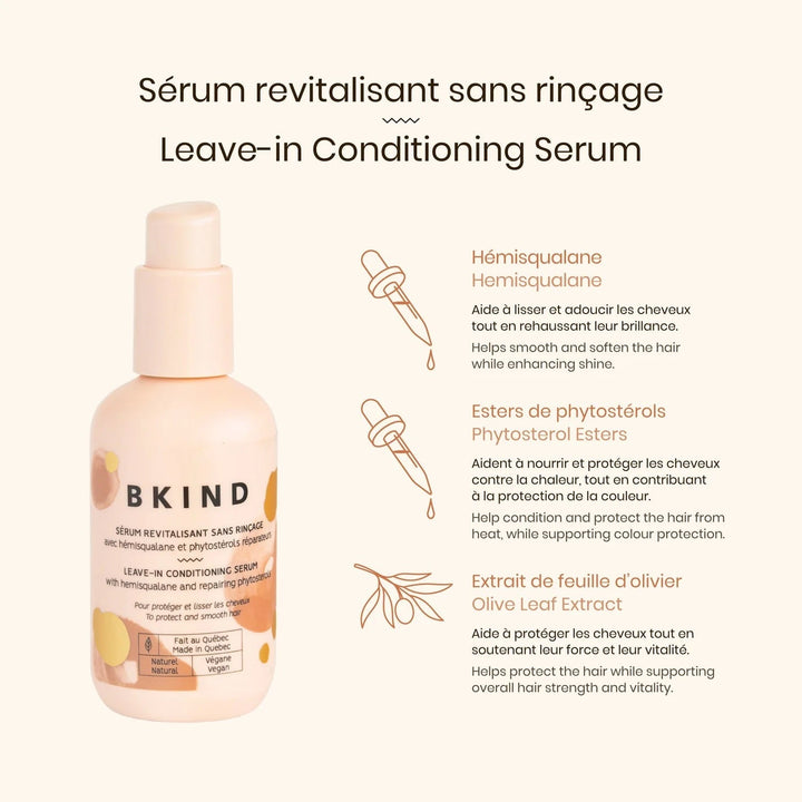 Sérum revitalisant sans rinçage avec hémisqualane Bkind Mlle et Coco