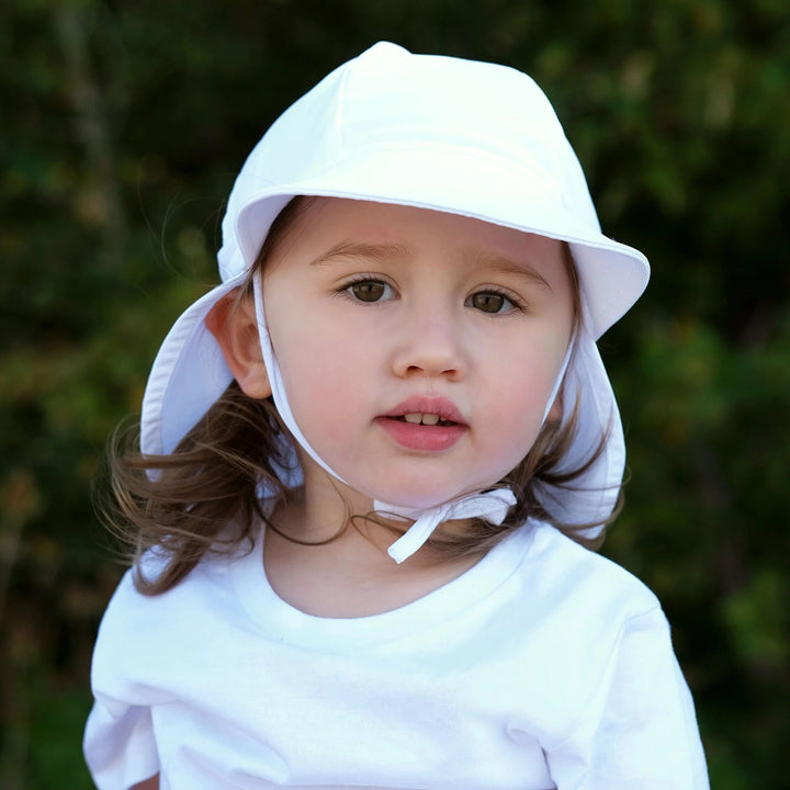 bonnet blanc bébé anti-uv Jan &amp; Jul 