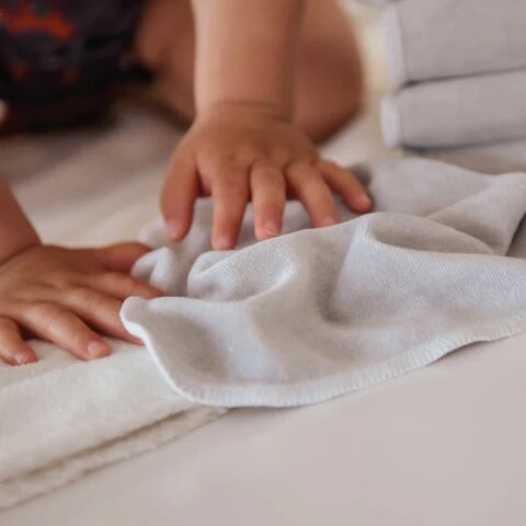 Lingettes lavables réutilisable blanc La Petite Ourse Mlle et Coco