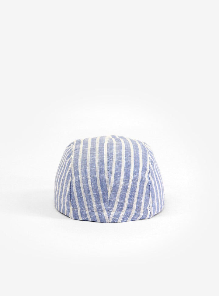  casquette caribou lin bleu rayée compagnie québécoise protection soleil