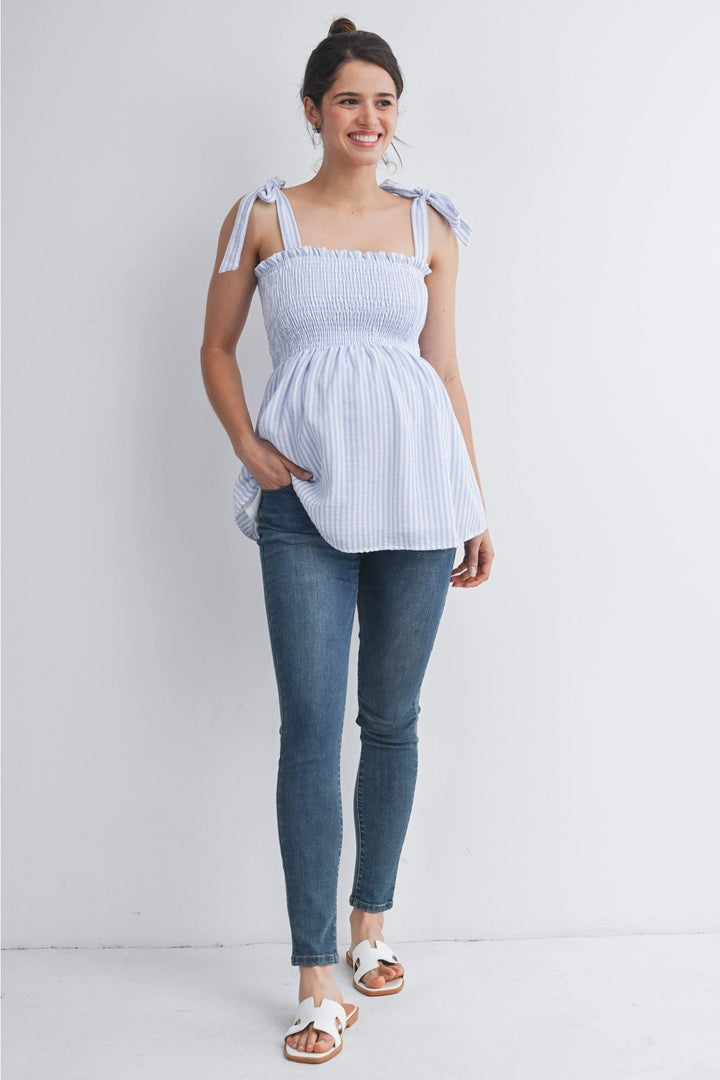 camisole maternité Hello Miz raye bleu blanc Mlle et Coco