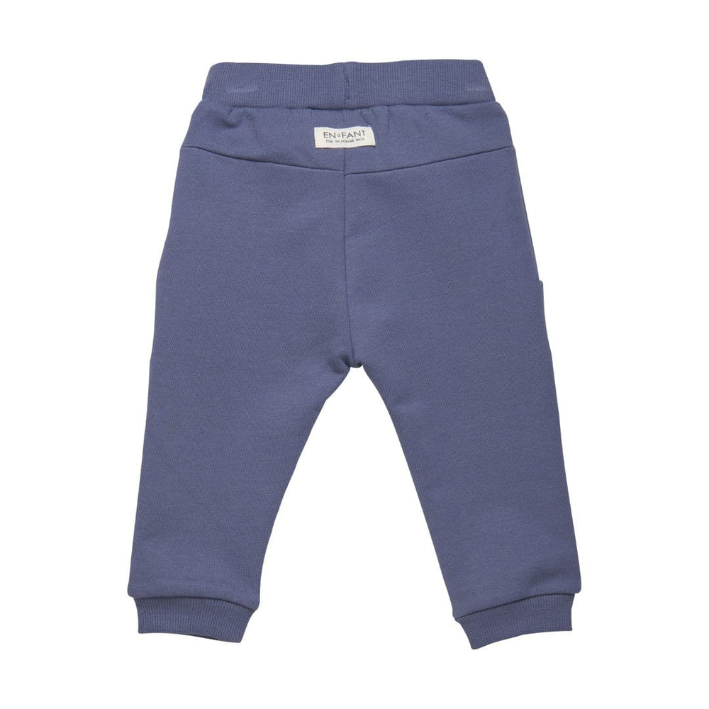 pantalon jogging bleu en-fant taille élastique poche cordon