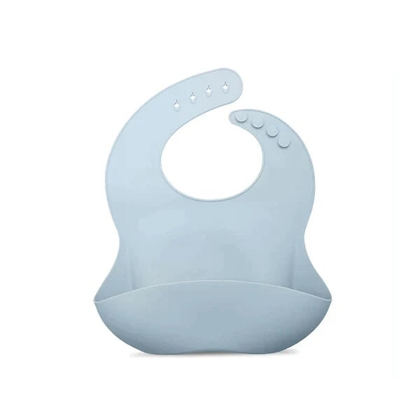 Bavoir de silicone - Plusieurs couleurs - Noüka Repas et gourmandise Noüka Bleu lys 