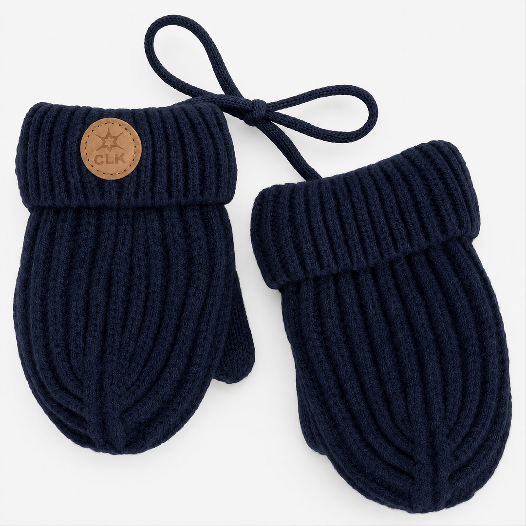 Mitaines en tricot côtelé Marine Calikids Mlle et Coco