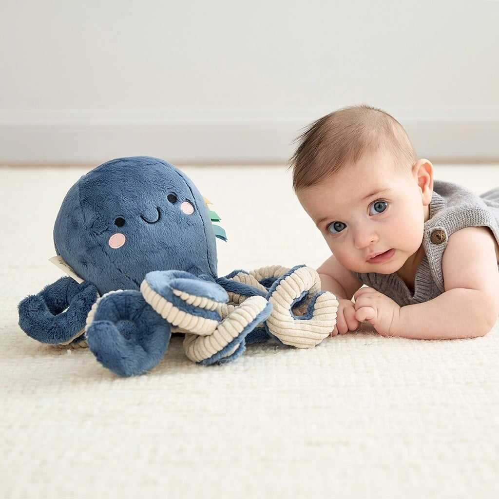 peluche pieuvre bleu itzy ritzy Mlle et Coco jouet enfant
