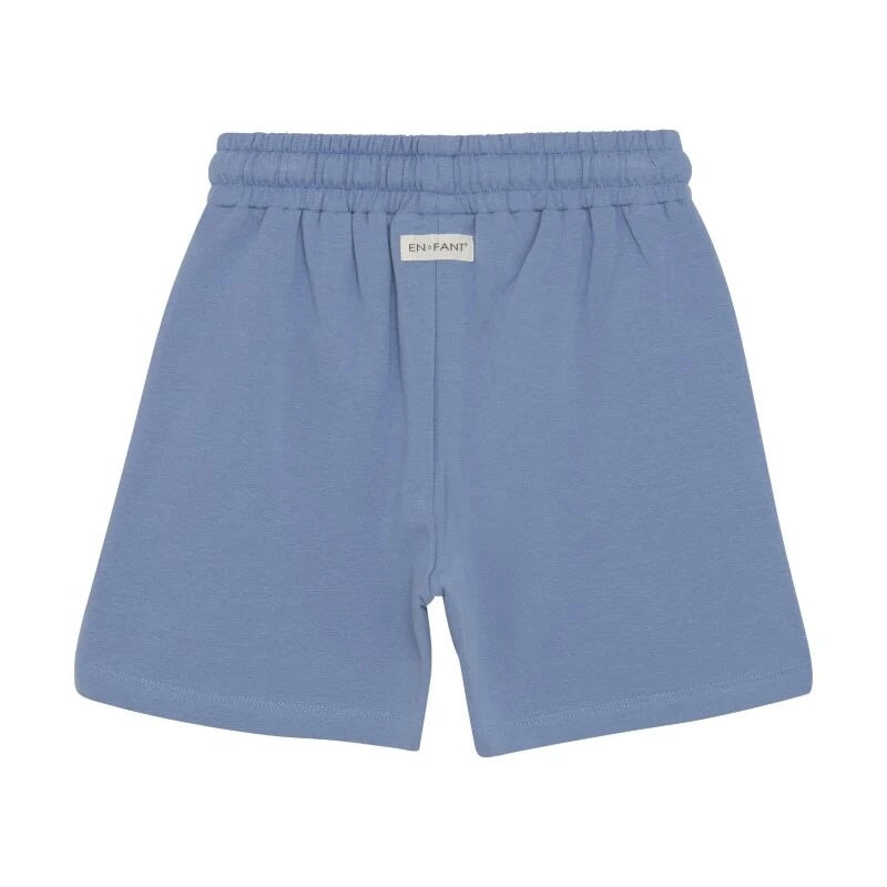 Short en coton taille élastique bleu En Fant Mlle et Coco