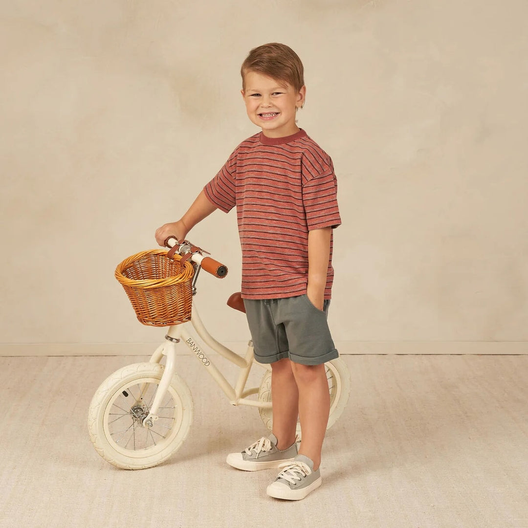 short taille élastique bleu pétrole Rylee + Cru Mlle et Coco