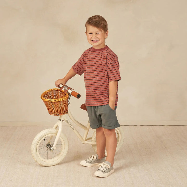 short taille élastique bleu pétrole Rylee + Cru Mlle et Coco