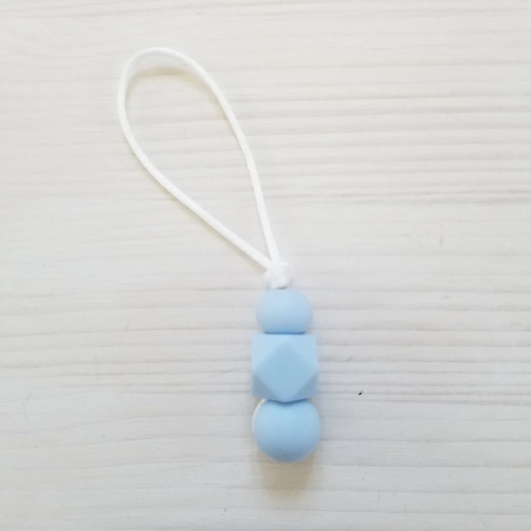 zip à fermeture éclair bleu bébé Création Jade Mlle et Coco
